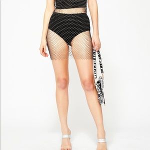 Dolls Kill Rhinestone Skirt - Drive in Raves!